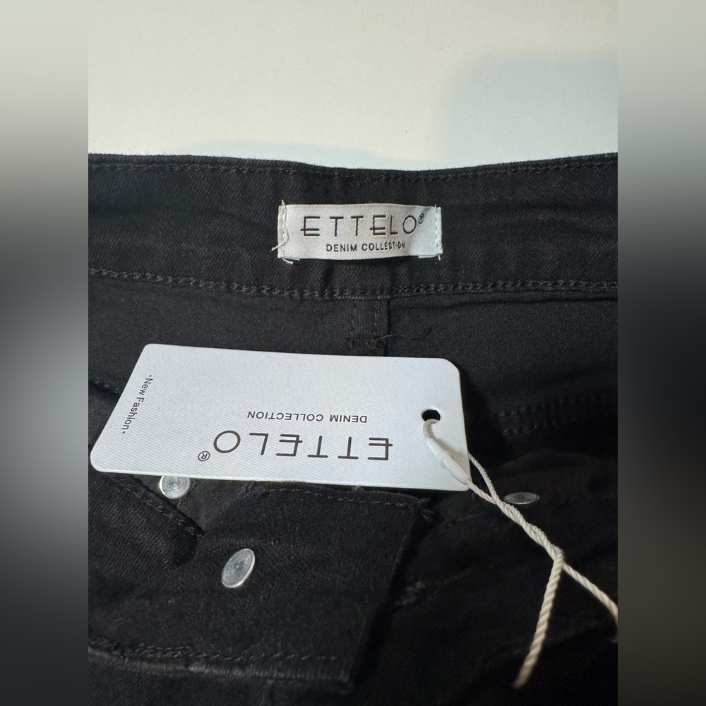 ETTELO Jeans High Waisted Straight Leg Loose Stretchy. Size:2 - Picture 11 of 16